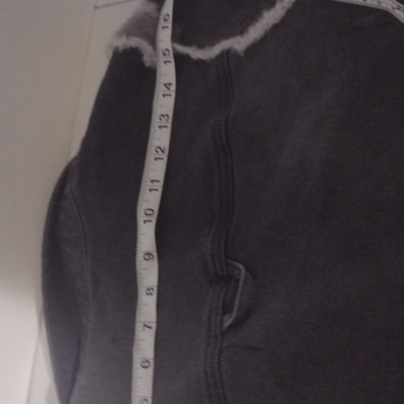 Vintage Havana Grey Denim Jacket With Camo Sleeves size small - Picture 7 of 8